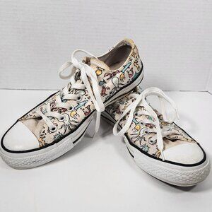 Converse All Star Low Sea Creature Shoes Men’s 6 Women’s 8- Stained